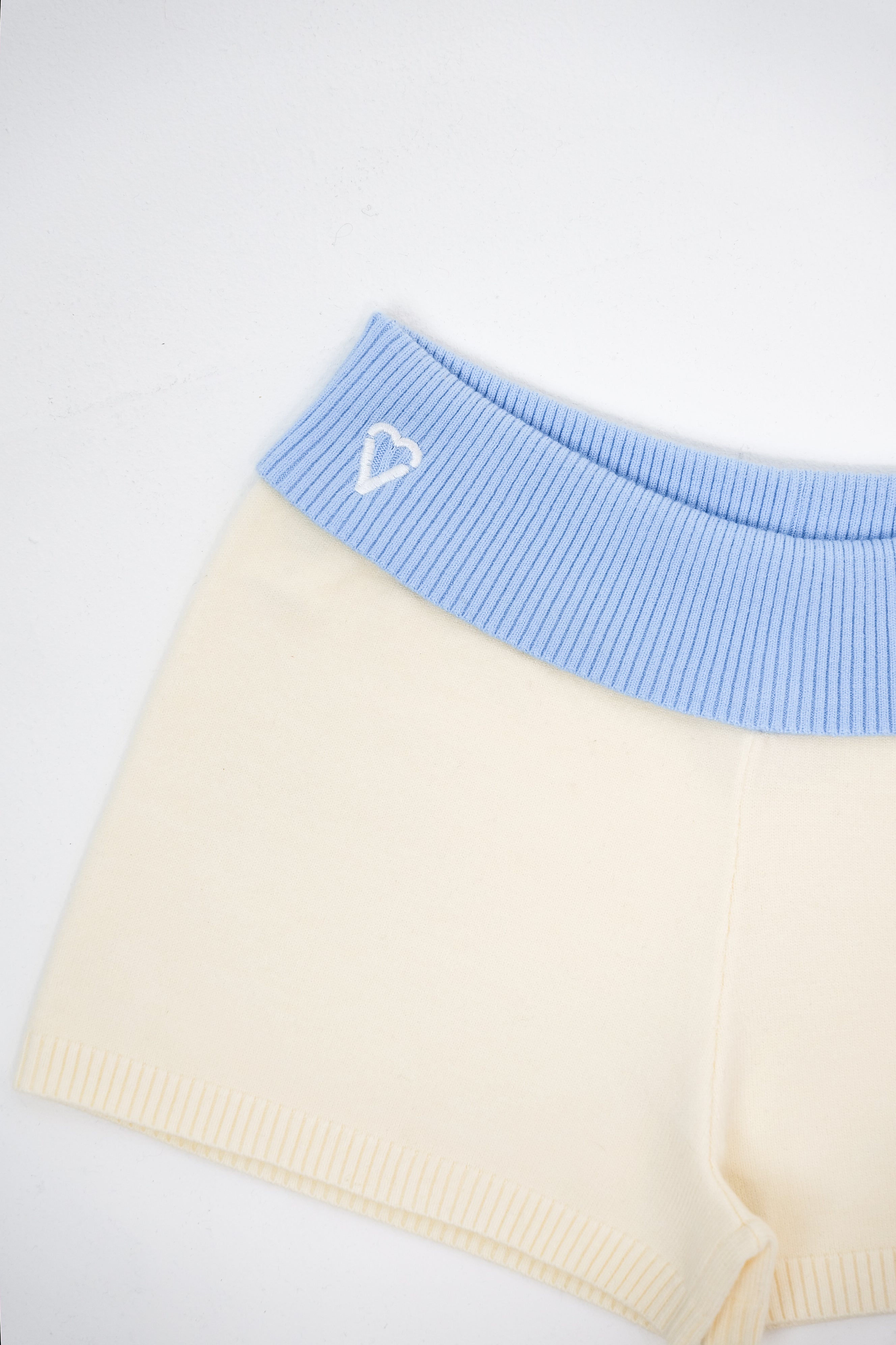 Baby Blue & cream Shorts